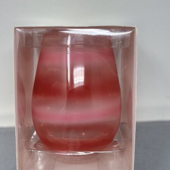 Slant Collections Jumbo Stemless Wine Glass – Pink Swirl – New in Box - Picture 6 of 12